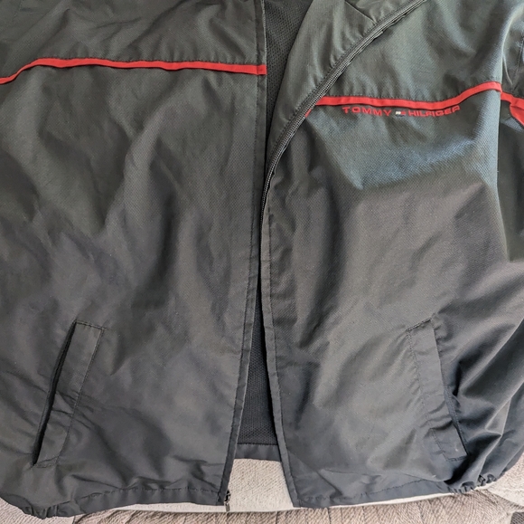 Tommy Hilfiger Red Black Zip Up soft shell windbreaker - Picture 5 of 5